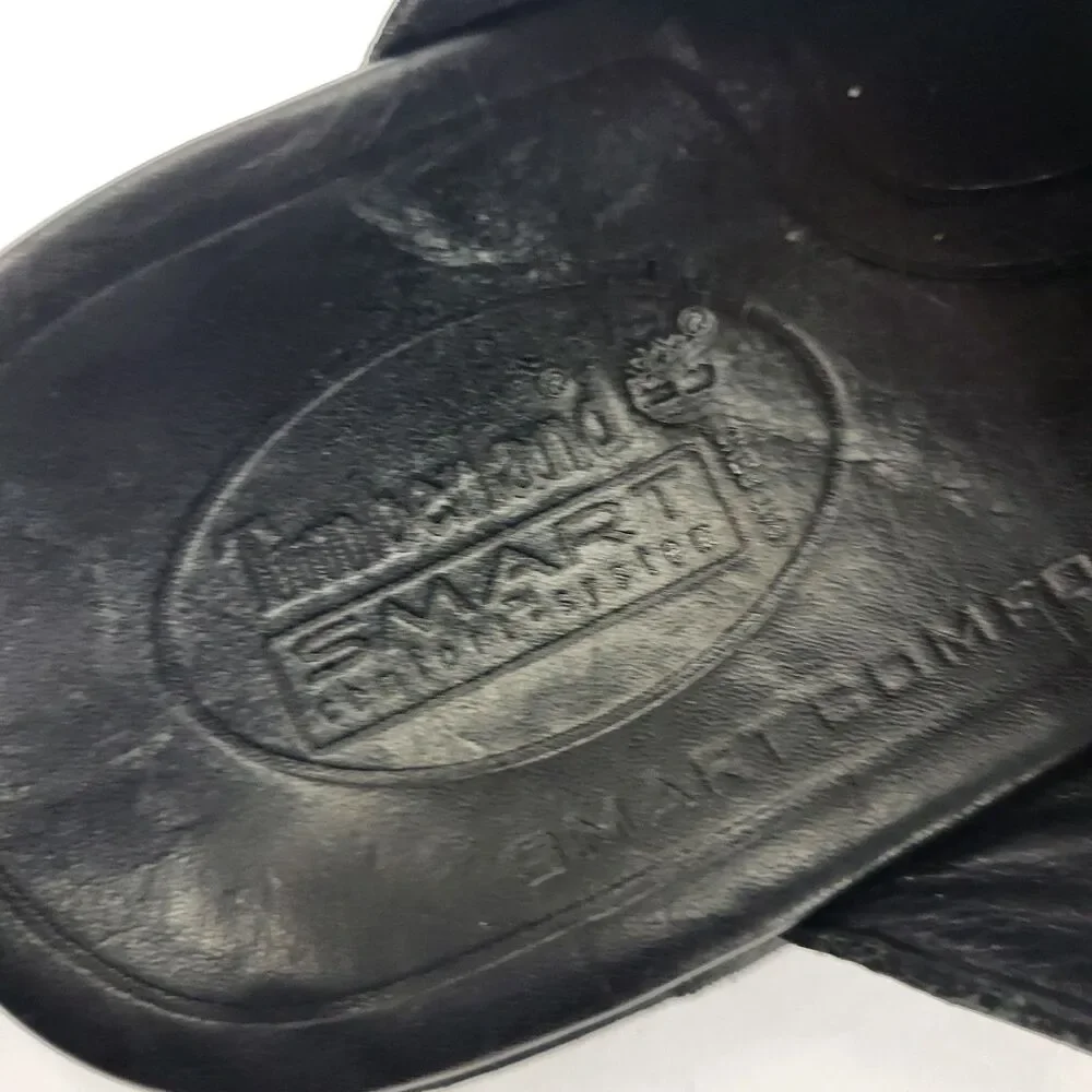 Vintage Timberland Smart Leather Slide Sandals Slip On Men's Size 12M Black